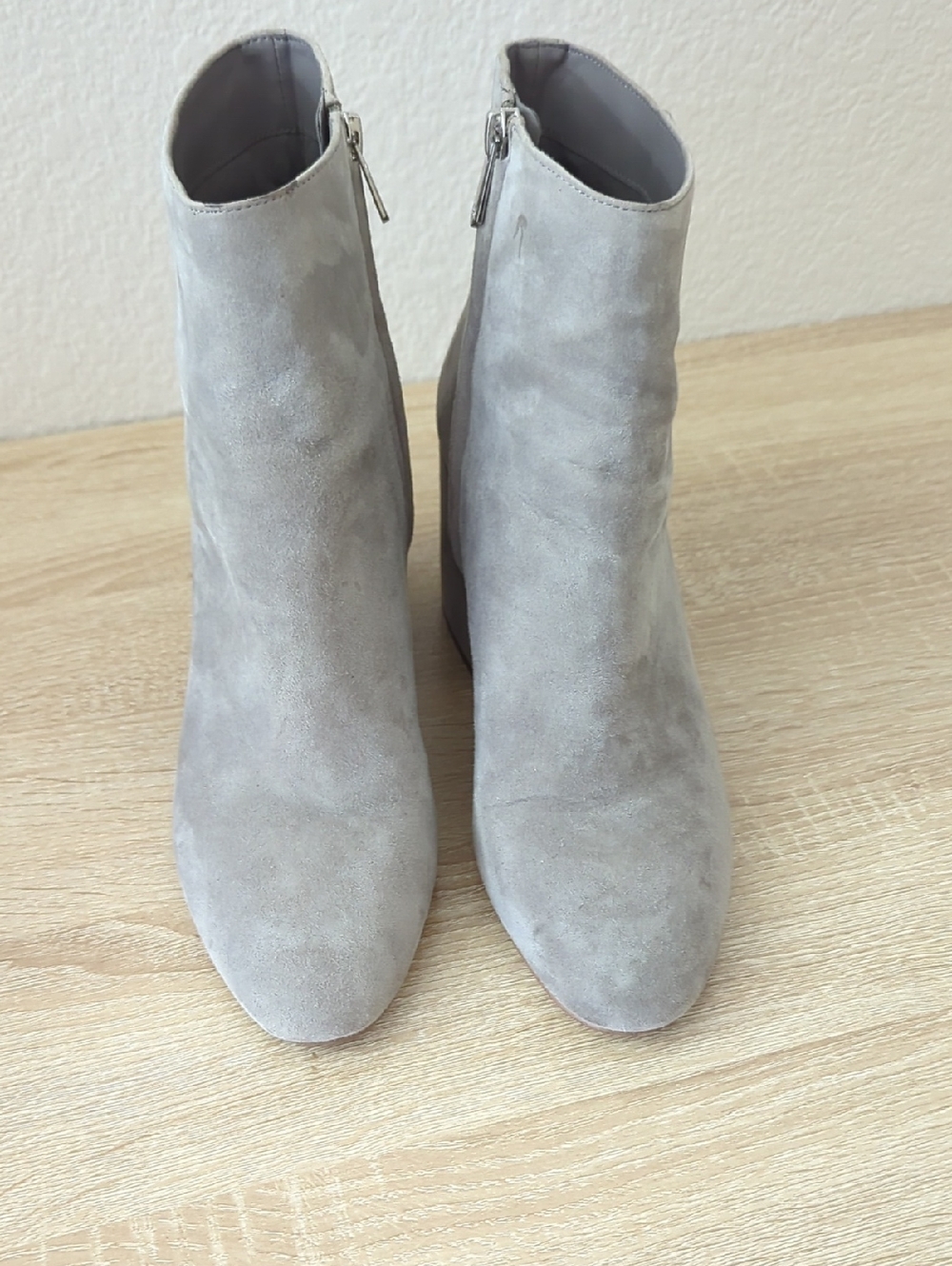 Sam Edelman Suede Ankle Boots in Light Gray